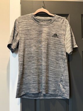 adidas Gray Heather Short Sleeve Performance Tee
